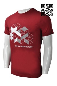 T711 製作度身T恤款式    自訂LOGOT恤款式    訂做男裝T恤款式    T恤廠房    深紅色  t 恤 直 噴